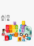 LEGO DUPLO Town Alphabet Truck toddler learning toy, UK version