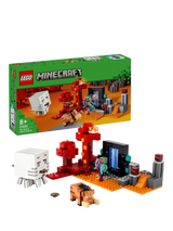 John Lewis LEGO Minecraft The Nether Portal Ambush Building Brick Set 21255- Buy online at McGrocer