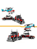 LEGO Creator 3in1 flatbed truck with helicopter building set, imported from the UK