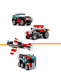 LEGO Creator 3in1 flatbed truck with helicopter building set, imported from the UK