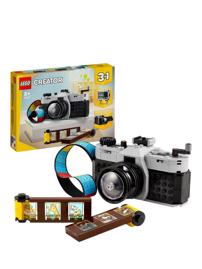 John Lewis LEGO Creator 3in1 Retro Camera Toy Building Set 261 Pieces- Buy online at McGrocer