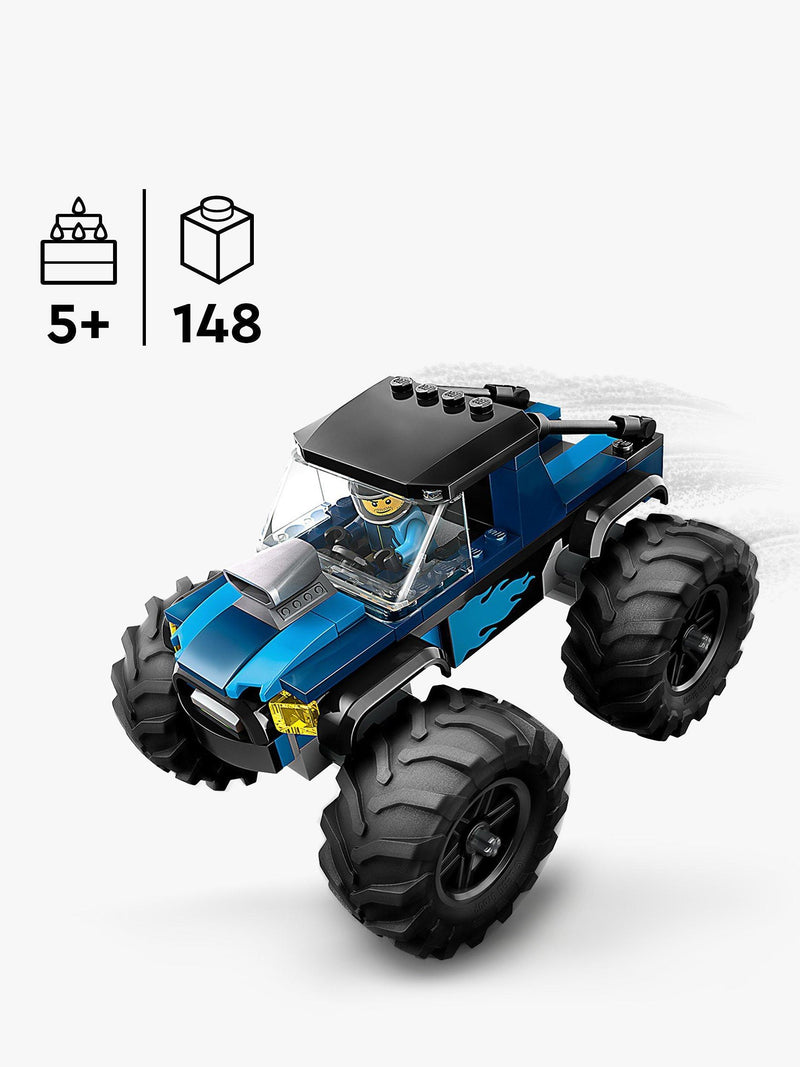 LEGO City blue monster truck toy vehicle building set, UK version
