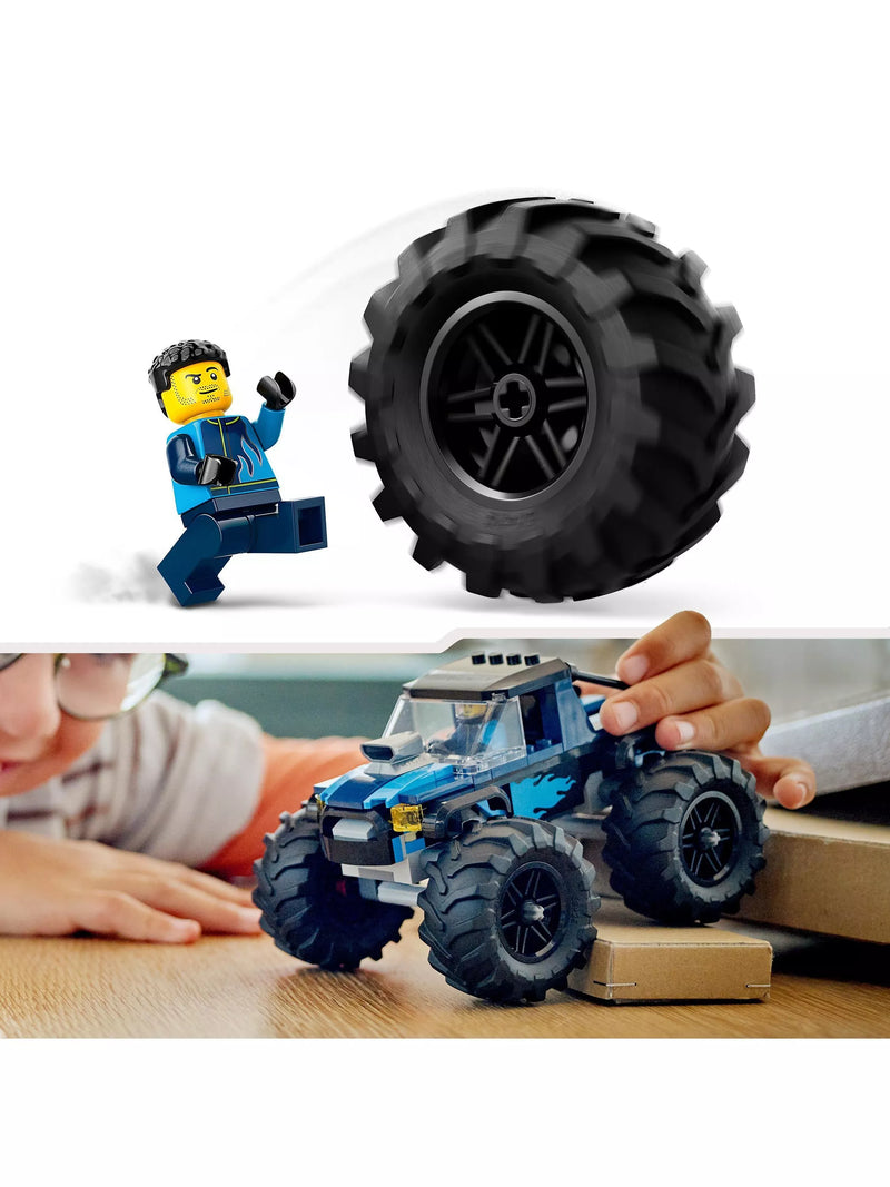 LEGO City blue monster truck toy vehicle building set, UK version