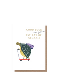 Caroline Gardner tortoise first day at school greeting card, imported from the UK