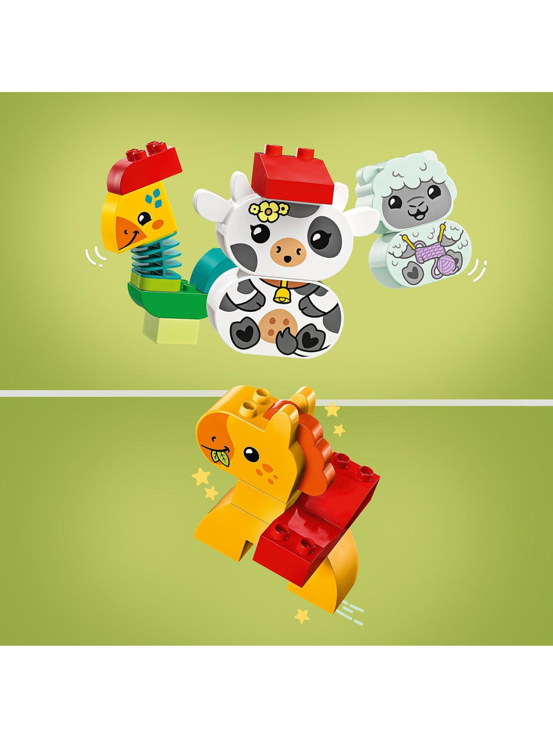 LEGO DUPLO Animal Train building set for toddlers, UK version