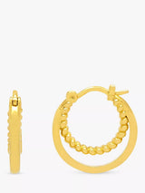 John Lewis Estella Bartlett Double Twisted Hoop Earrings, Gold- Buy online at McGrocer