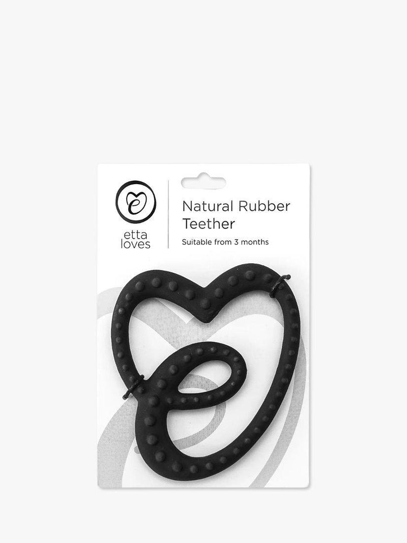 Etta Loves baby natural rubber teether black - British product