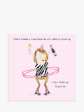 Blank Inside Just Kidding Greeting Card with Grey Envelope