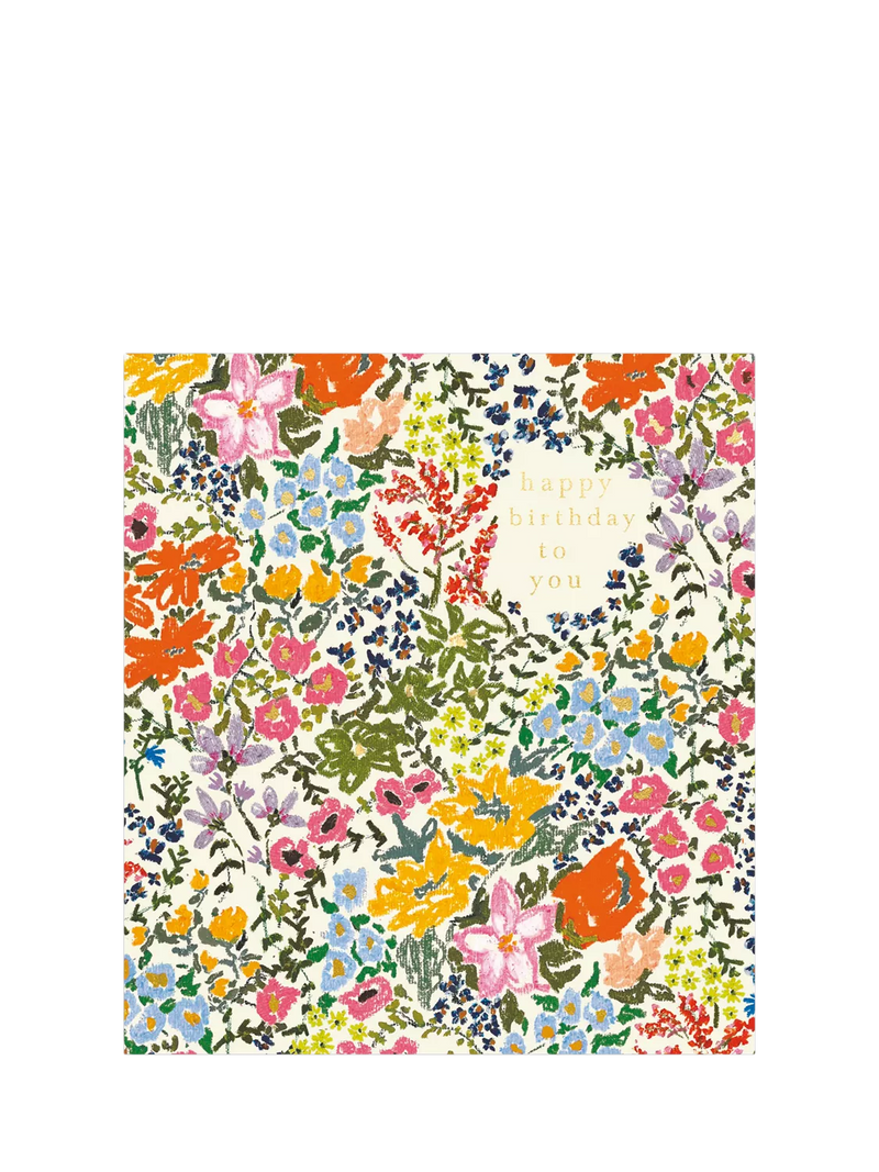 Woodmansterne floral collection birthday card 10cm (British brand)