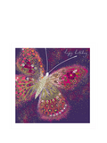 Woodmansterne Sparkle Butterfly birthday card - British product