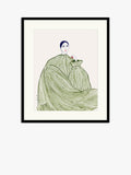 La Poire 'Green Dress' framed print with mount in green, UK version