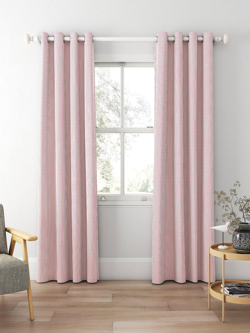Clarke & Clarke Sutton red curtain fabric 140cm - British product