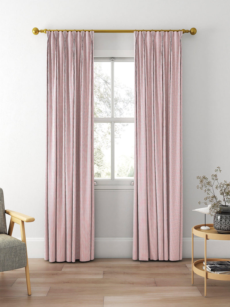 Clarke & Clarke Sutton red curtain fabric 140cm - British product