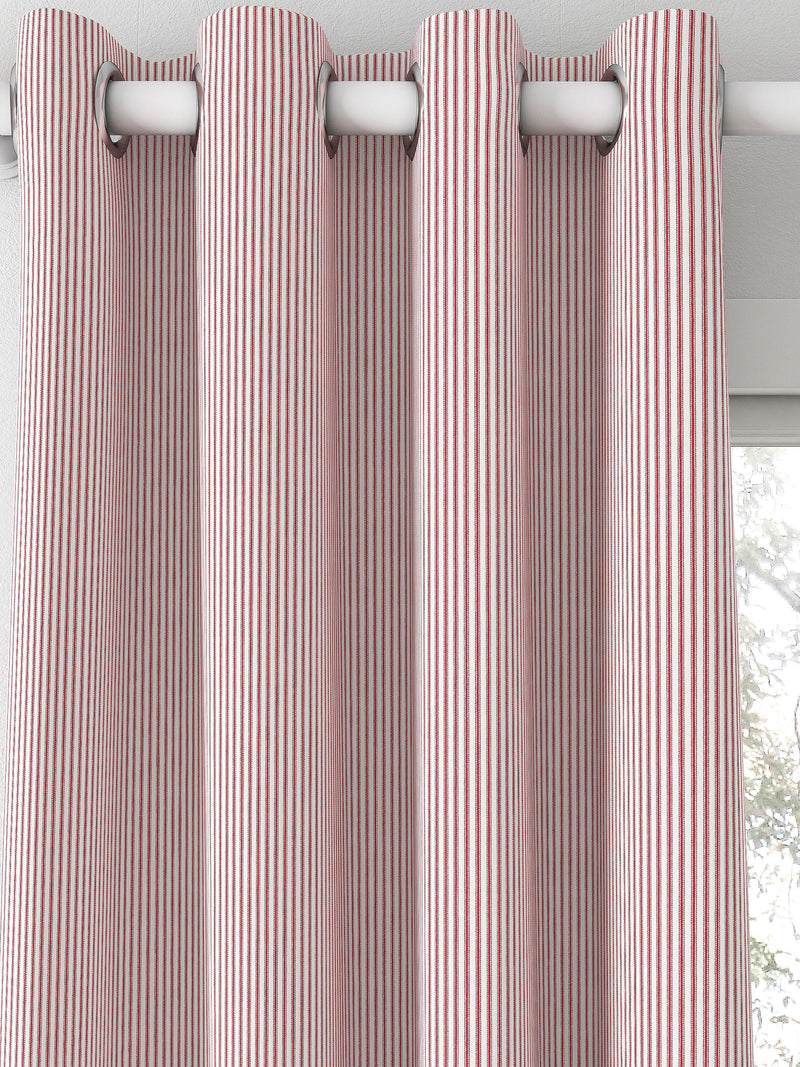 Clarke & Clarke Sutton red curtain fabric 140cm - British product
