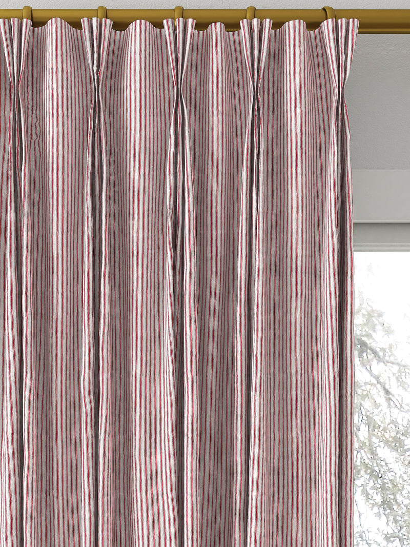 Clarke & Clarke Sutton red curtain fabric 140cm - British product
