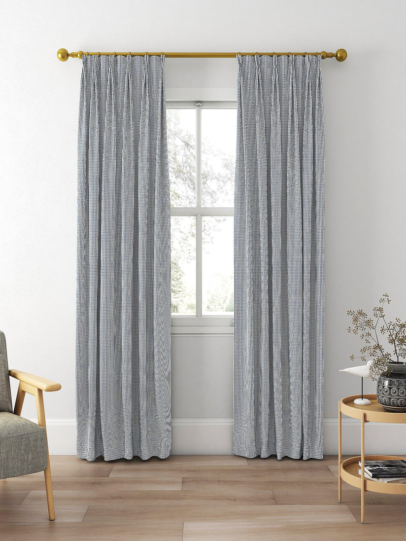 Clarke & Clarke navy curtain or roman blind made to measure, UK version