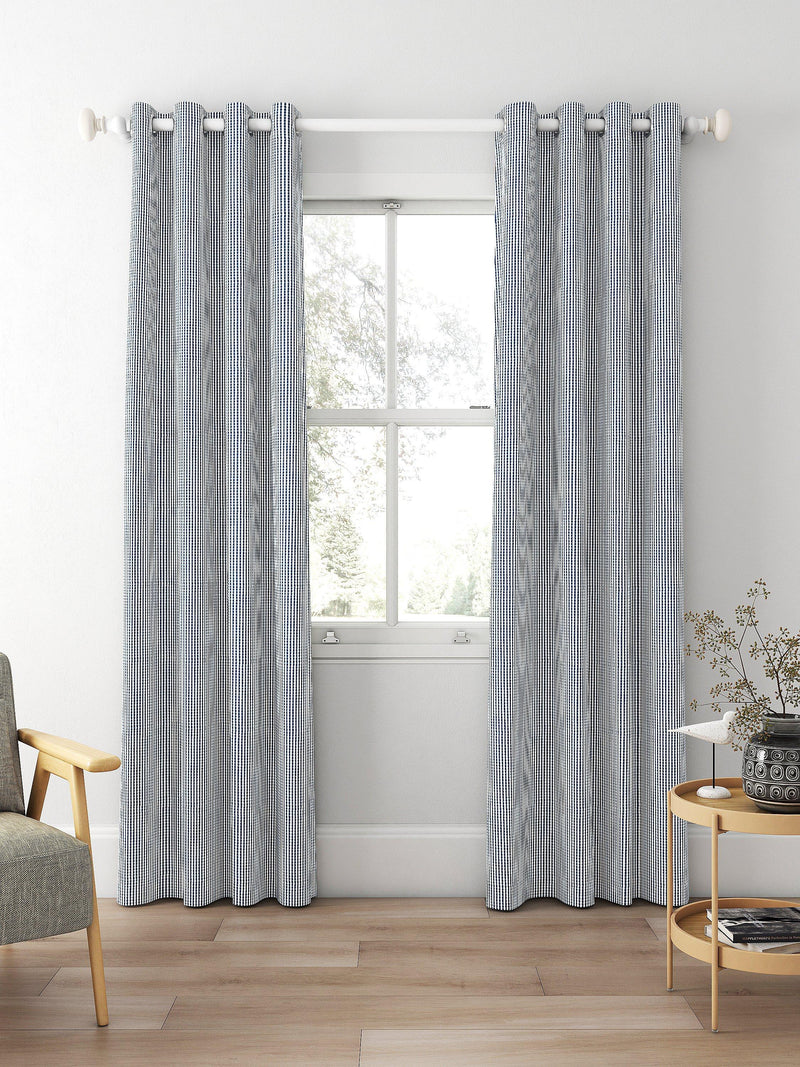 Clarke & Clarke navy curtain or roman blind made to measure, UK version