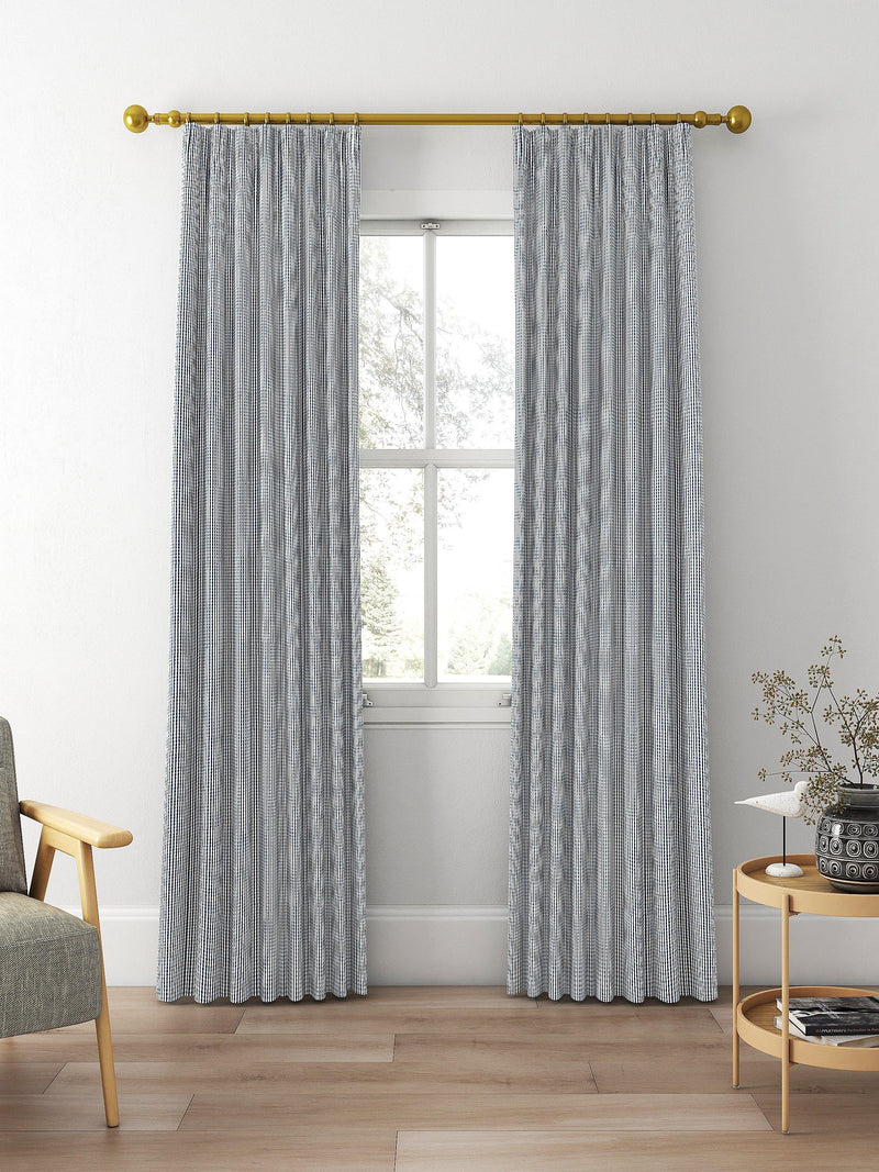 Clarke & Clarke navy curtain or roman blind made to measure, UK version