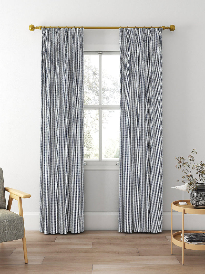 Clarke & Clarke navy curtain or roman blind made to measure, UK version