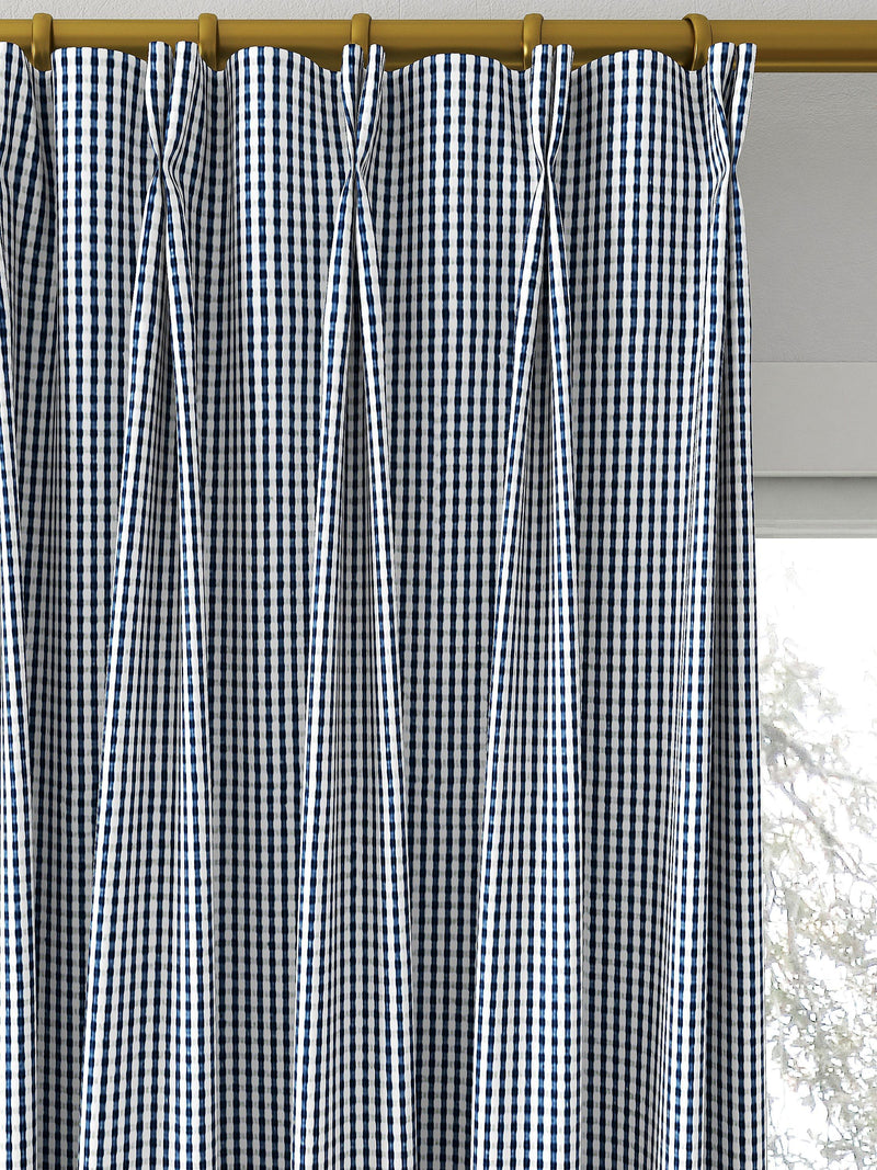 Clarke & Clarke navy curtain or roman blind made to measure, UK version