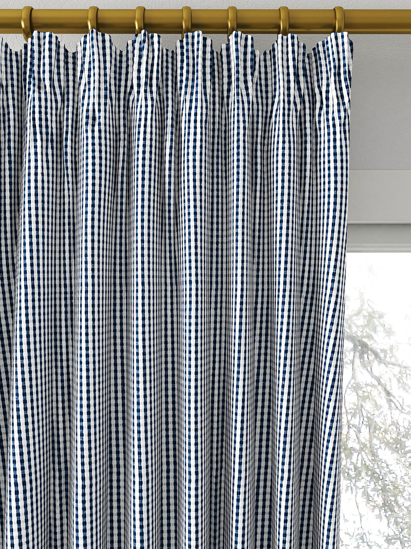 Clarke & Clarke navy curtain or roman blind made to measure, UK version