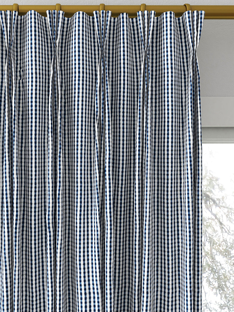 Clarke & Clarke navy curtain or roman blind made to measure, UK version