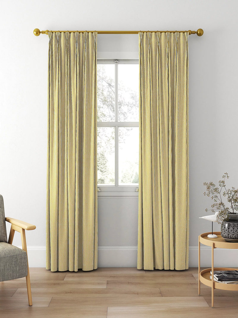 Clarke & Clarke Windsor curtains ochre, imported from the UK