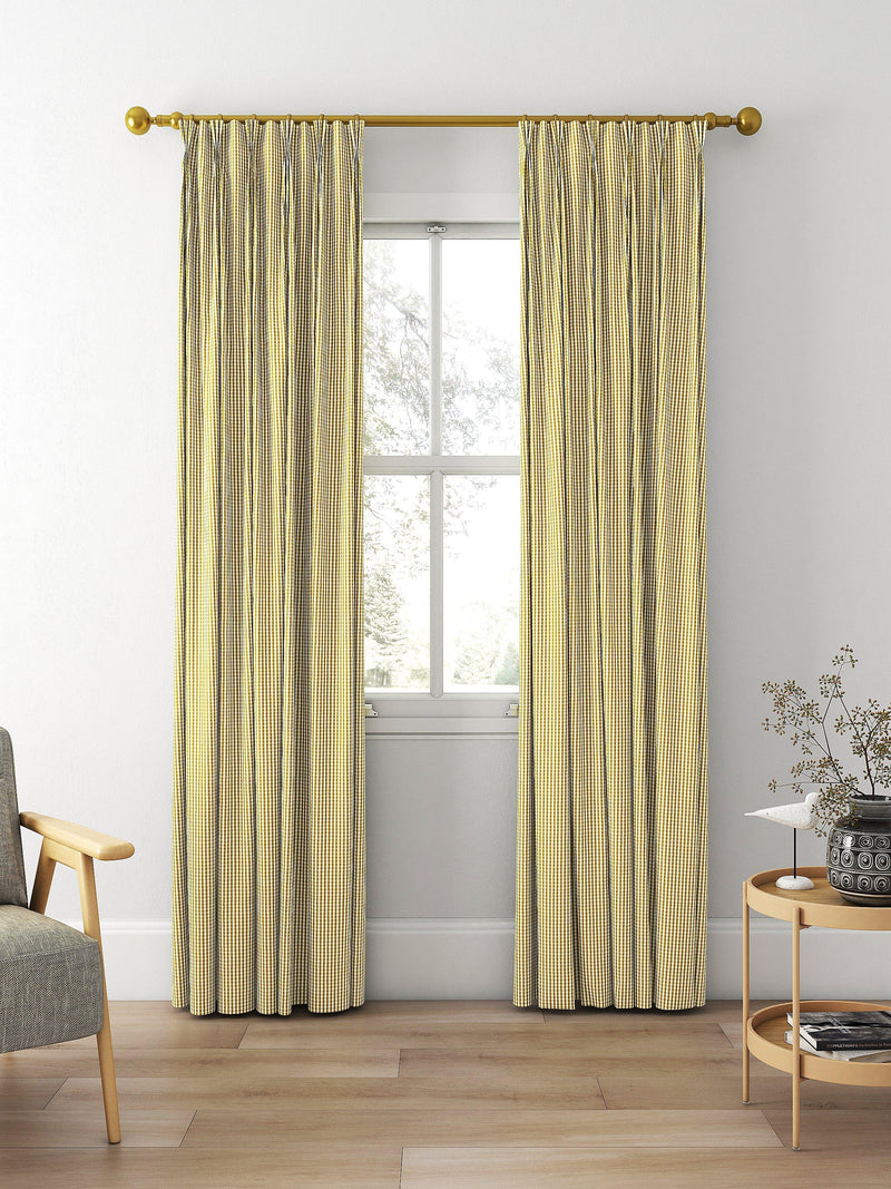 Clarke & Clarke Windsor curtains ochre, imported from the UK