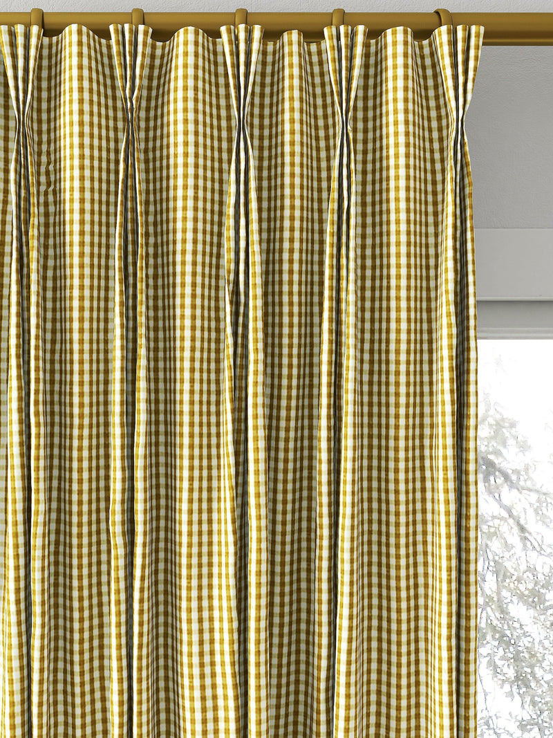 Clarke & Clarke Windsor curtains ochre, imported from the UK