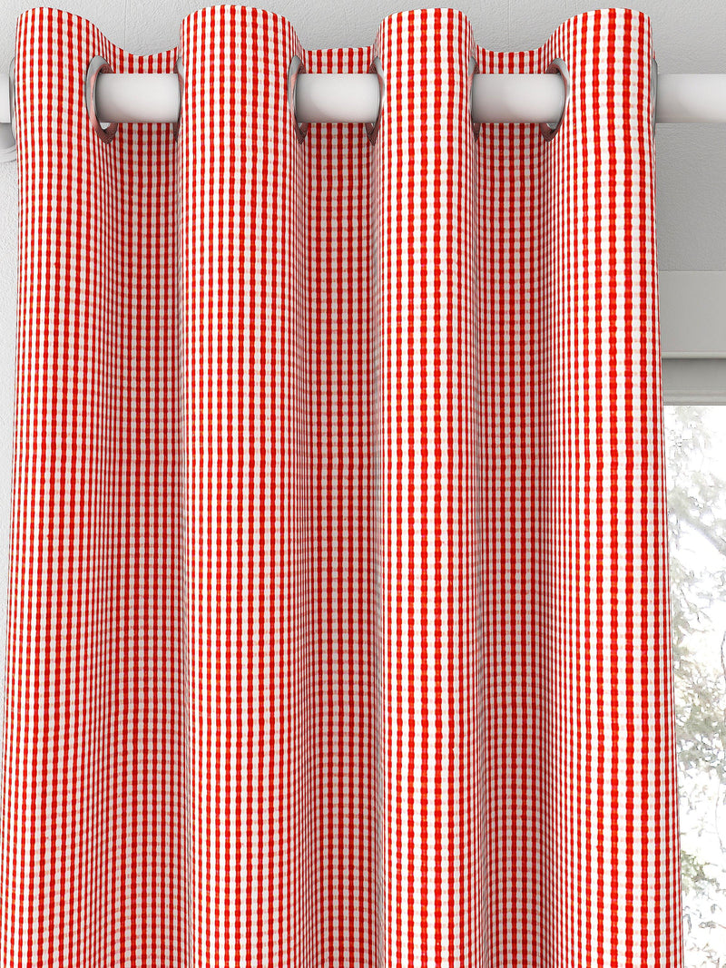 Clarke & Clarke Windsor curtain fabric Rouge check pattern, imported from the UK