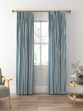 Clarke & Clarke Belgravia curtains denim/linen stripe, UK version
