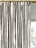 Clarke & Clarke Edison made to measure curtains charcoal natural stripe fabric, UK version