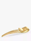 Eclectica gold plated Swarovski crystal curled feather brooch, UK version