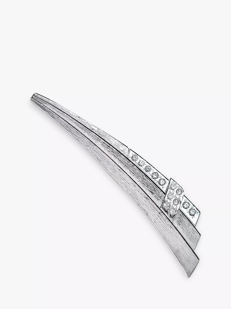 Eclectica pre-loved Swarovski crystal shooting star brooch 2x8cm - British product