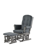 Kub Kielder Glider Nursing Chair and Footstool - Charcoal/Grey Frame