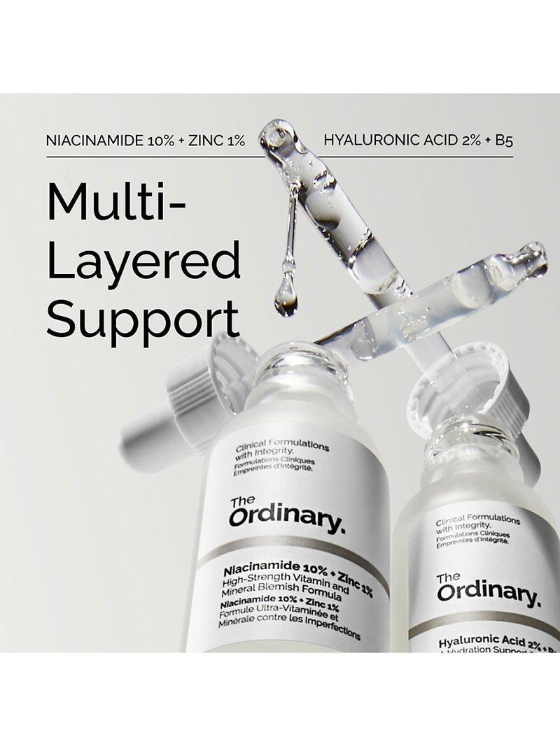 The Ordinary skincare set with Hyaluronic Acid and Niacinamide 60ml (British brand)