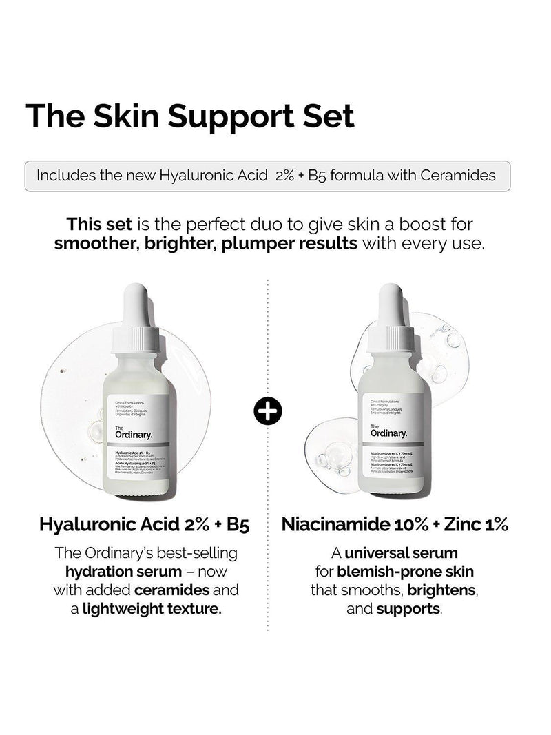 The Ordinary skincare set with Hyaluronic Acid and Niacinamide 60ml (British brand)