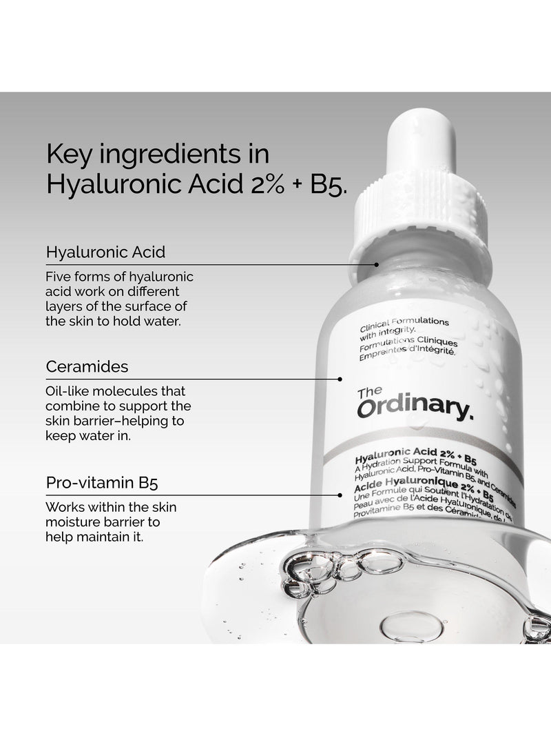 The Ordinary skincare set with Hyaluronic Acid and Niacinamide 60ml (British brand)
