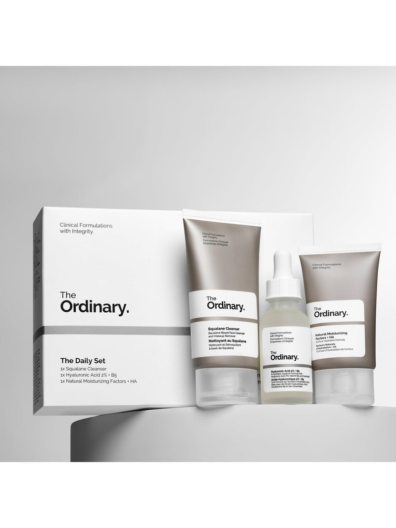 The Ordinary skincare gift set with hyaluronic acid (British brand)