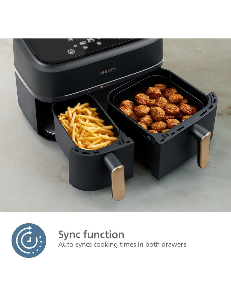 Philips dual basket air fryer 9L (British brand)