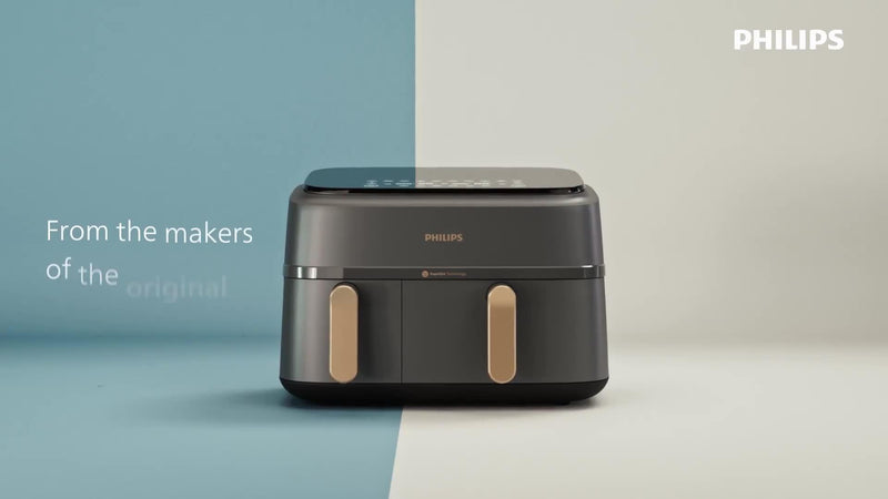 Philips dual basket air fryer 9L (British brand)