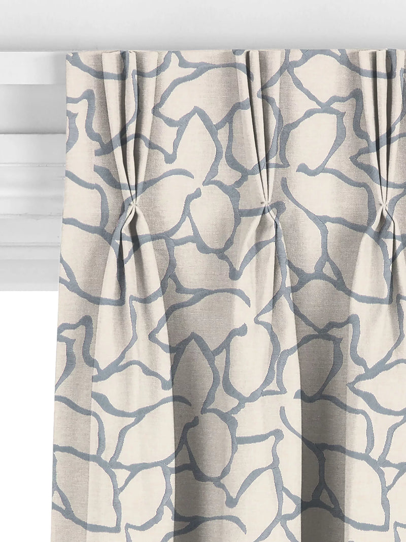 John Lewis Calathea embroidered curtain slate, imported from the UK
