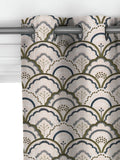 John Lewis Astra embroidery curtains dark olive made to measure - British product