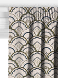 John Lewis Astra embroidery curtains dark olive made to measure - British product