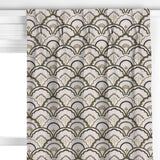 John Lewis Astra embroidery curtains dark olive made to measure - British product