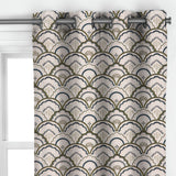 John Lewis Astra embroidery curtains dark olive made to measure - British product