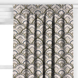 John Lewis Astra embroidery curtains dark olive made to measure - British product
