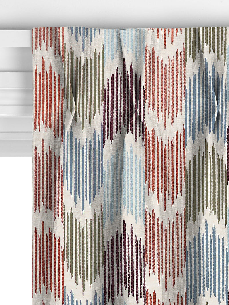 John Lewis Ikat curtains blue multi made to measure (British brand)