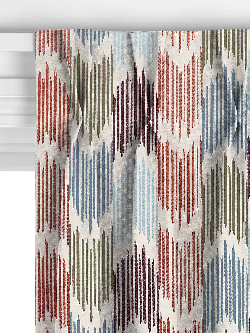 John Lewis Ikat curtains blue multi made to measure (British brand)
