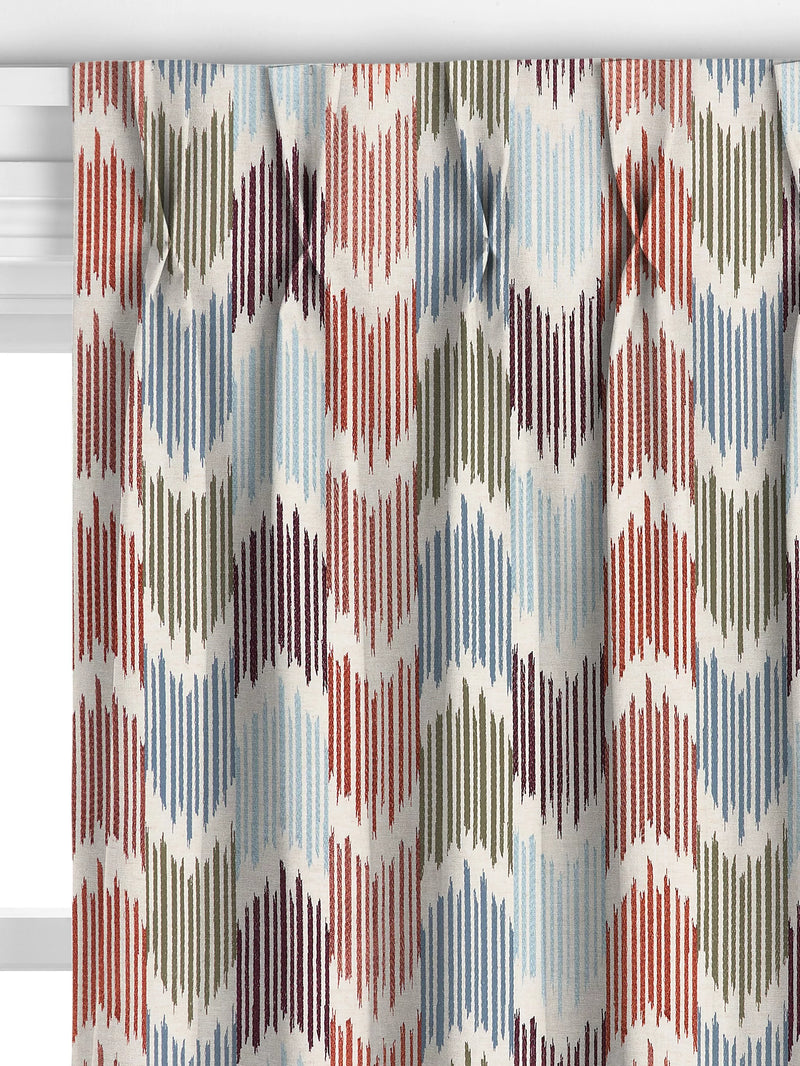 John Lewis Ikat curtains blue multi made to measure (British brand)